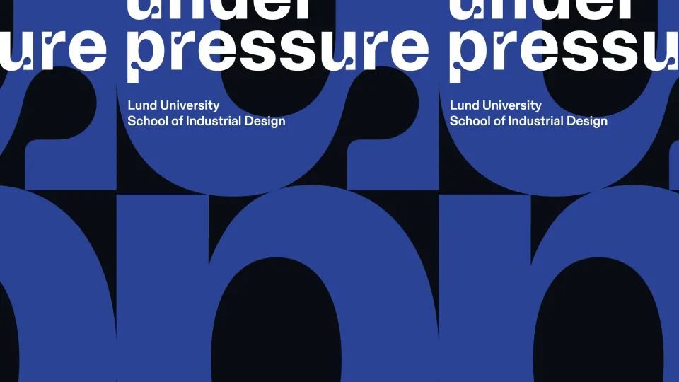 graphic exhibition poster for "under pressure"