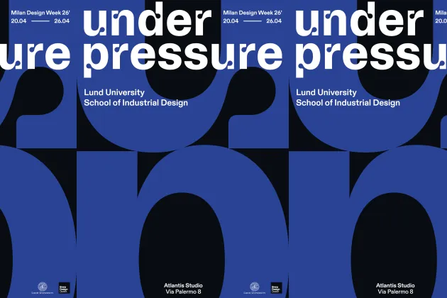 graphic exhibition poster for "under pressure"