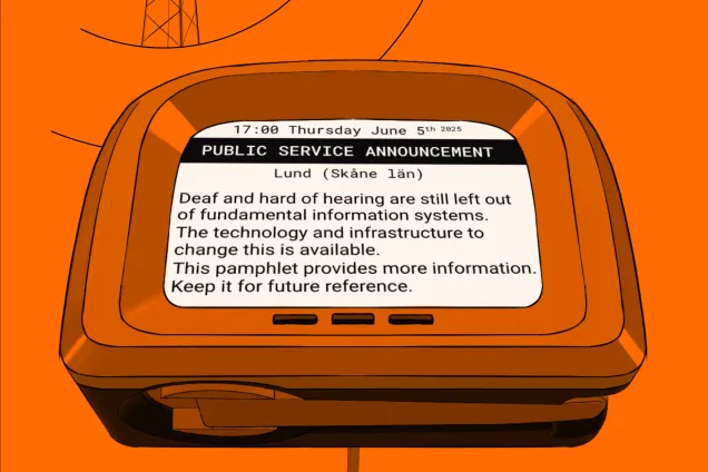 a radio with a screen for text.