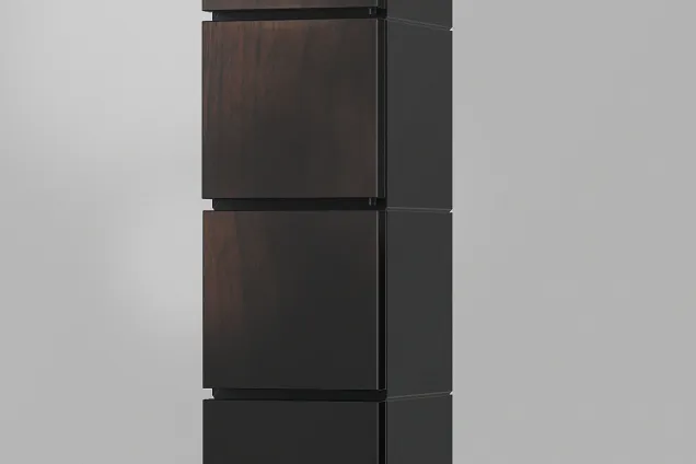 a refrigerator with four doors.