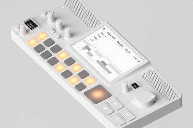 a keyboard for music making. 3D-render. 