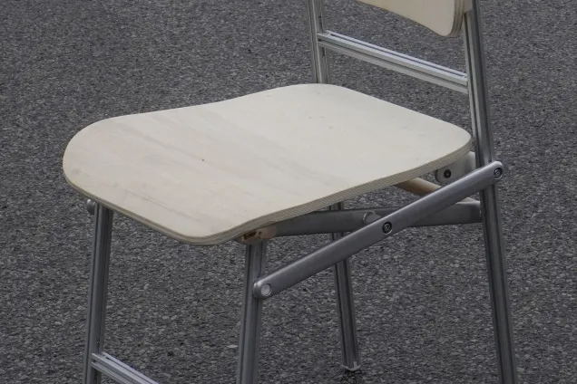 folding chair with aluminium profiles. 