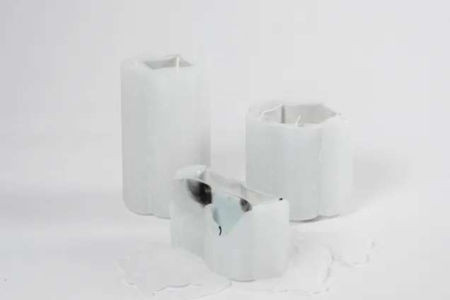 Three candles. Photo.
