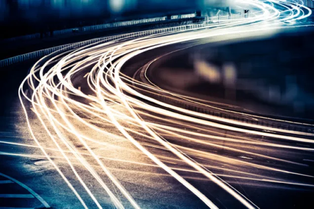 abstrakta linjer av ljus. Foto. 